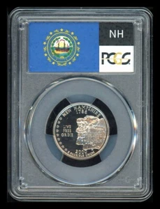 2000 S New Hampshire State Quarter PCGS PR69 DCAM - Foto 1 di 2