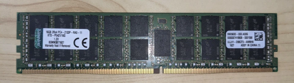Kingston KTD-PE421/16G 16GB DDR4 2133Mhz ECC RAM Memory - Image 1 of 2