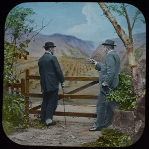 FARMER GIBSONS HARVEST THANKSGIVING NO4 1897 Magic Lantern Slide PHOTO - Picture 1 of 3