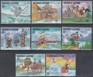 JUEGO DE 8 SELLOS DE DISNEY SIERRA LEONE SC # 1849-56 EN CANADÁ CAPEX 87 EXPOSICIÓN - Imagen 1 de 1