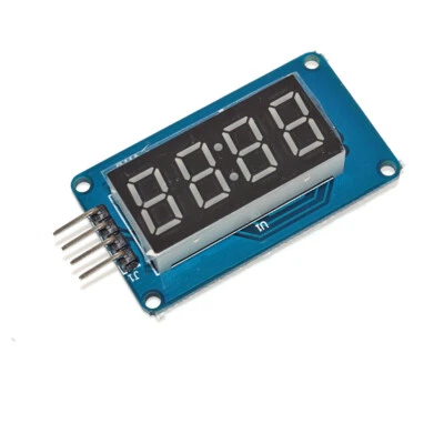 DISPLAY 4 CIFRE SERIALE TM1637  LED ROSSO OROLOGIO MODULO ARDUINO  - Immagine 1 di 3