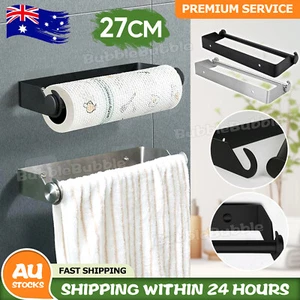Paper Towel Holder Hanger Rack Kitchen Storage Holder Stainless Roll Dispenser - Picture 1 of 11