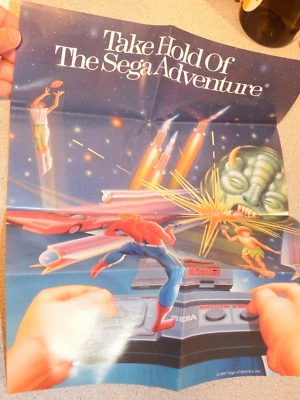 Sega Master System - Take Hold of The Sega Adventure, Game Poster Insert Promo - Image 1 of 2