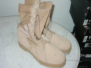 Mens Hot Weather Combat 8430-01-514-5158 Desert Tan Boots! Size 11W NEW! - Picture 1 of 12