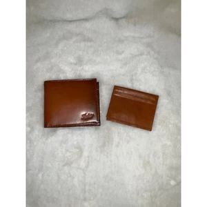 Florsheim Men's Leather Bifold Wallet Carmel Brown 8 Credit Card Slot Free Trave - Picture 1 of 5