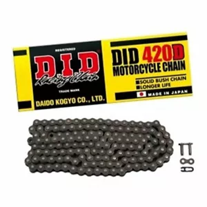 DID Racing Chain 420D MOTORCYCLE CHAIN (RAW/BLACK) 136 LINKS Clip Link - Picture 1 of 3