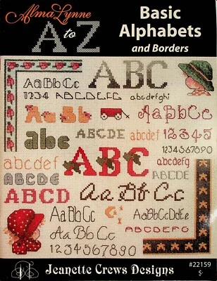 A To Z Basic Alphabets & Borders Cross Stitch Patterns By Jeannette Crews - Image 1 of 2