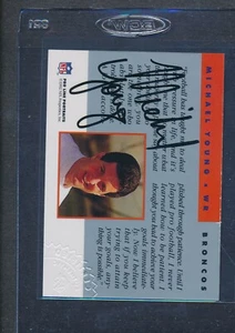 1992 Pro Line Portraits Certified Auto #161 Michael Young Broncos *F8549 - Picture 1 of 2