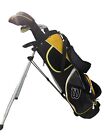 Wilson Profile Junior Kids Golf Set Right-Handed Yellow 5 Clubs + Stand Bag