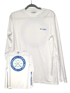 COLUMBIA PFG Mens Shirt Size S Long Sleeve Omni Shade Fishing UPF 50 White  - Picture 1 of 10