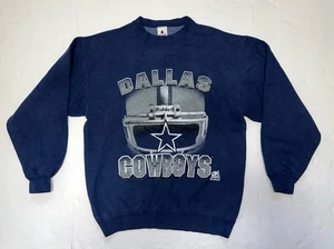 Vintage Dallas Cowboys Riddell Sweatshirt Herren blau Rundhalsausschnitt Grafik hergestellt in den USA M - Bild 1 von 9
