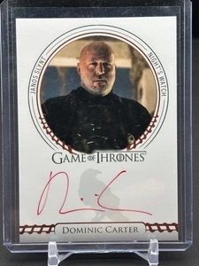 HBO GAME OF THRONES Dominic Carter come Janos Slynt su carta autografo - Foto 1 di 2