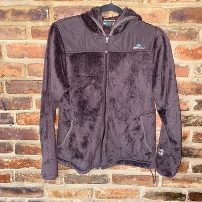 Chaqueta Denali marrón imitación piel polar cremallera completa para mujer talla mediana Foto 1 de 4