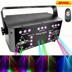 RGB Laser Projektor DMX Bühnenbeleuchtung Strobe Beam Disco DJ Party Lichteffekt - Bild 1 von 12
