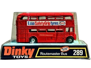 Vintage Dinky Toys #289 London Transport Esso Tyres Routemaster Bus - Picture 1 of 4