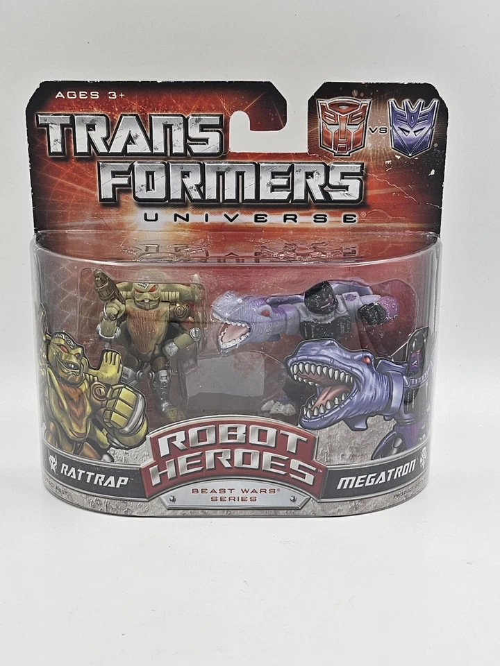 Transformers Robot Heroes 2008 Beast War Series RATTRAP & MEGATRON Dinosaurio A14 Foto 1 de 4