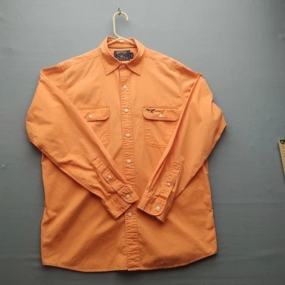 American Living Hombre Naranja Abotonable Talla Grande Manga Larga Bolsillos Foto 1 de 4
