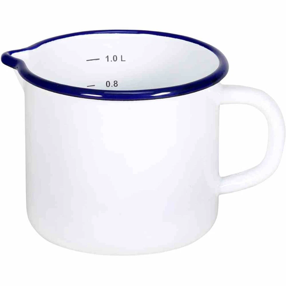 Milchtopf Emaille Kochen Kochtopf Küche Küchenhelfer Kochzubehör Mahlzeit - Bild 1 von 1