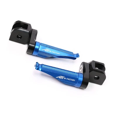 Clavijas de pie extendidas delanteras azules Shinobi 25 mm para MV Agusta F4 1078 2009+ Foto 1 de 4