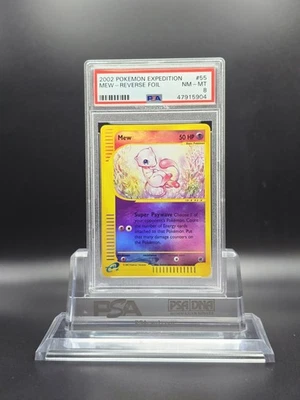 2002 Pokemon Mew Reverse Holo 55/165 Expedition PSA 8 - Image 1 of 4