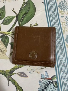 Coach Vintage Chelsea Brown Logo Leather Card Coin Wallet Snap Button Luxury - Picture 1 of 10