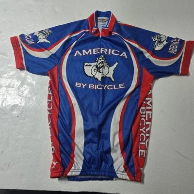 CAMISETA DEPORTIVA CICLISTA AMERICA BY BICYCLE PARA HOMBRE RITMO EE. UU. Talla XS Foto 1 de 4