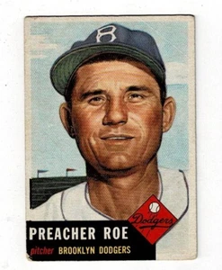 1953 Topps Baseball Preacher Roe #254 Brooklyn Dodgers - Picture 1 of 2