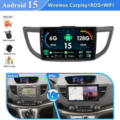 10'' 128G Autoradio Für Honda CRV 2012-2016 Android 15 GPS Navi WIFI DSP BT DAB+ - Bild 1 von 4