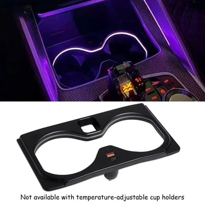 11 Colors Car Interior RGB LED Cup Holder Frame Ambient Light For BMW X5 X6 X7 - Image 1 of 4