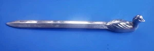 Vintage 7.5" Silver Tone Duck Bird Letter Envelope Opener - Picture 1 of 4