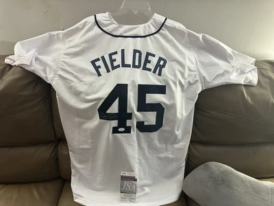 Cecil Fielder Autographed/Signed Detroit Tigers Custom Jersey (JSA Witness COA)​ - Image 1 of 4
