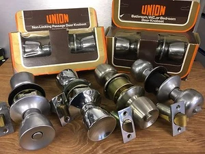 Genuine Union Knobsets, Passage , Bathroom , Communicating ,Locksmiths Bargain - Picture 1 of 10