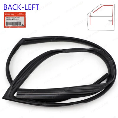 Puerta de sello de goma de canal de funcionamiento de vidrio trasero izquierdo para Honda Civic Sedán 1992 1995 Foto 1 de 4