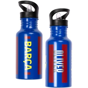 Barcelona FC Personalised Metal Water Bottle 500ml Football Gift for Boys - Picture 1 of 7
