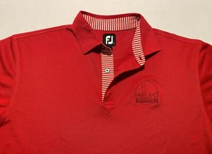 Footjoy NCAT Golf Classic Red Short Sleeve Men's Polo Shirt Size L - Picture 1 of 12