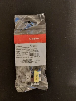 20 LEGRAND Ortronics TJ6A-68 TracJack Cat6A LT GRAY Clarity NEW SEALED - Изображение 1 из 3