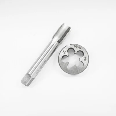 1/2-28 5/8-24 UNEF Tap+Die Set HSS&High Carbon Steel Right Hand Threading - Image 1 of 4