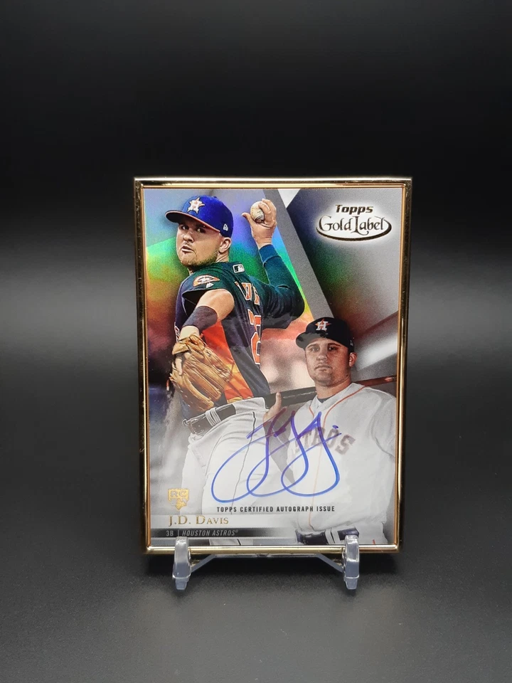 2018 Topps Gold Label Gold Framed Auto JD Davis #FA-JD Rookie Auto RC - Image 1 of 2