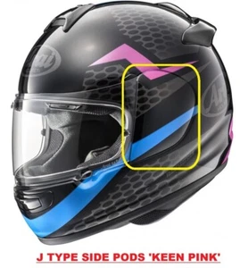 #RARE GENUINE BRAND NEW #ARAI J TYPE SIDE PODS - KEEN PINK - £34.99 - Picture 1 of 2