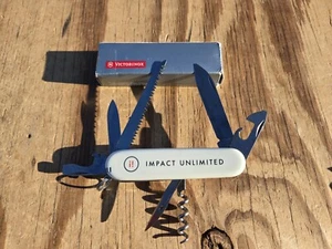 WHITE Handle Victorinox Camper Corkscrew & Wood Saw pocketknife Switzerland EUC - Picture 1 of 12