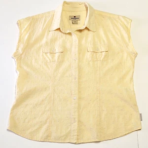 Woolrich Damen M ärmelloses Top hellgelb gepunktet Swiss Cotton Rockabilly - Bild 1 von 7