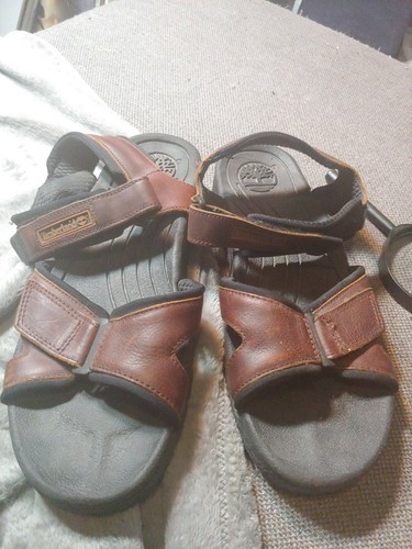 Sandali Timberland uomo TAGLIA 11M pelle marrone due cinturini 67022 4320