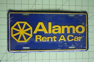 Alamo Rent A Car Sealed Vintage Banned License Plate Car Rental Agency - Picture 1 of 6