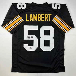 Facsimile Autographed Jack Lambert Pittsburgh Black Reprint Jersey Size Men's XL - Picture 1 of 4