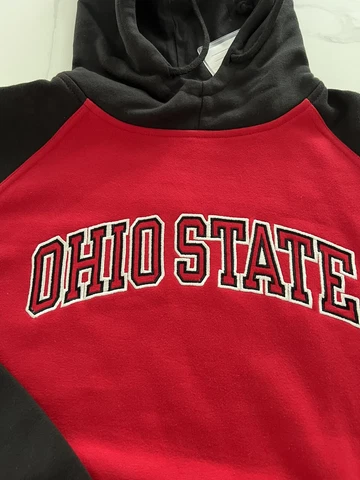 Ohio State Buckeyes Hoodie new size large embroidered black red with sample tag Cover