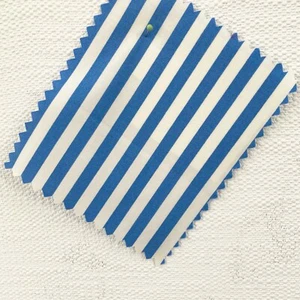SUMMER-SALE% SAMBA 100% Baumwolle weiss-hellblau Streifen Meterware Nya Nordiska - Bild 1 von 5