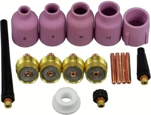 TIG LG Diameter Gas Lens Collet Body Alumina Nozzle Kit 17pcs  - Picture 1 of 7