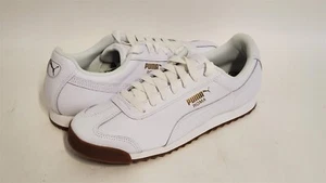 Puma Men's Roma Basic Classic Casual Sneaker Shoes, White/Gold/Gum, 10 M US - Picture 1 of 5