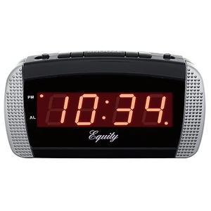30240 Equity by La Crosse AC Powered Super Loud 0.9" Red LED Digital Alarm Clock - Picture 1 of 4