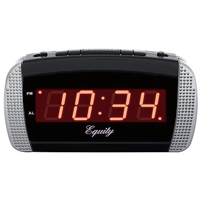 30240 Equity by La Crosse AC Powered Super Loud 0.9" Red LED Digital Alarm Clock